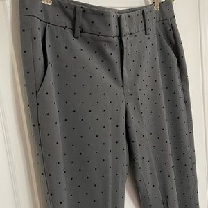 Tommy Hilfiger Grey Dress Pants with Black Polka Dots